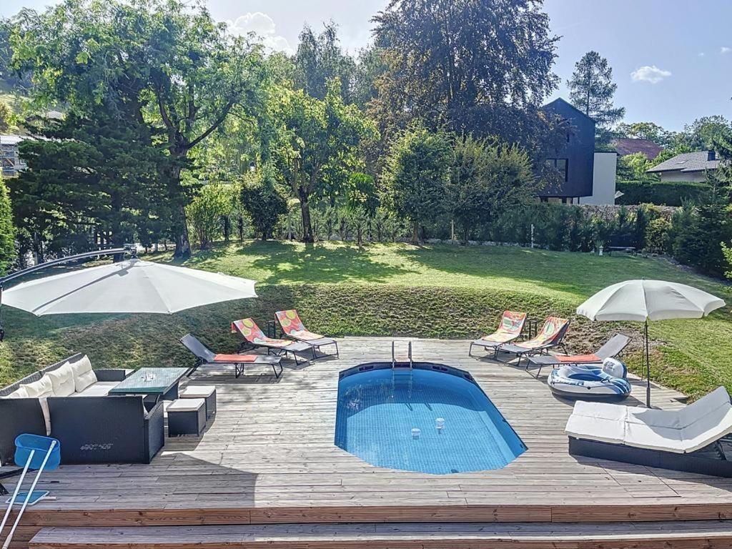 Appartement Moderne Avec Terrasse Et Piscine A Chatel Sur Bex Extérieur photo