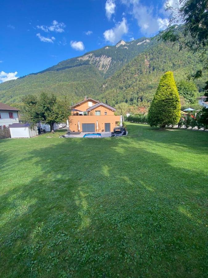 Appartement Moderne Avec Terrasse Et Piscine A Chatel Sur Bex Extérieur photo